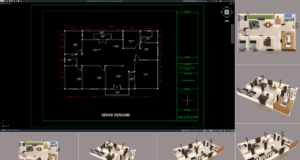 denah rumah 16x10 m (1 lantai)
