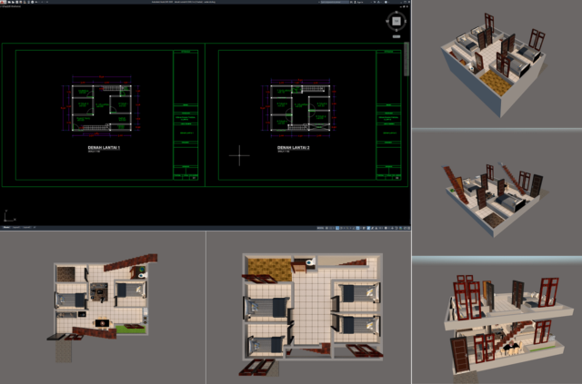 denah rumah 6,5x8,5 m (2 lantai) denah rumah 6,5x8,5 m (2 lantai)
