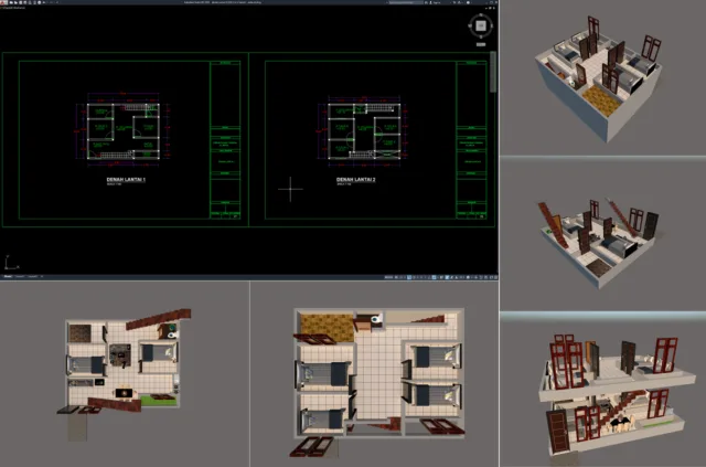 denah rumah 6,5x8,5 m (2 lantai) denah rumah 6,5x8,5 m (2 lantai)