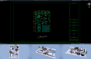 Download Denah Rumah 6×10 Meter DWG AutoCAD denah rumah 6x10 m (1 lantai)