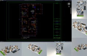 denah rumah 7x16 m (1 lantai)