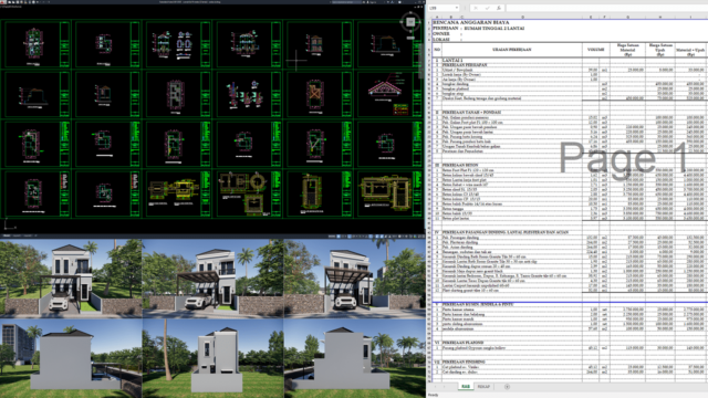 rumah 6x14 meter (2 lantai)