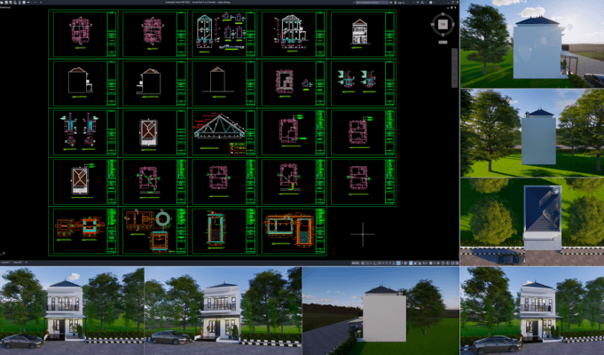 rumah 6x8,5 m (2 lantai)