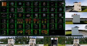 rumah 7,4x11 m (2 lantai)