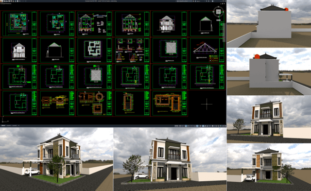 rumah 7,5x10 m (2 lantai)