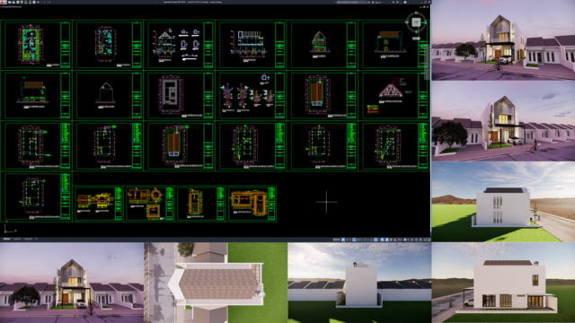 rumah 7x18 m (2 lantai)