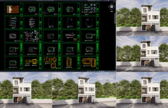 rumah 8,5x5 m (3 lantai)
