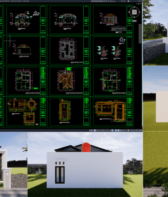 rumah 9x12 m (lantai 1)