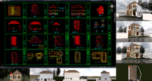 rumah 9x14.5 m (2 lantai)