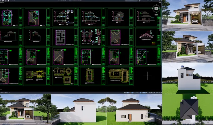rumah 9x15 meter (2 lantai)