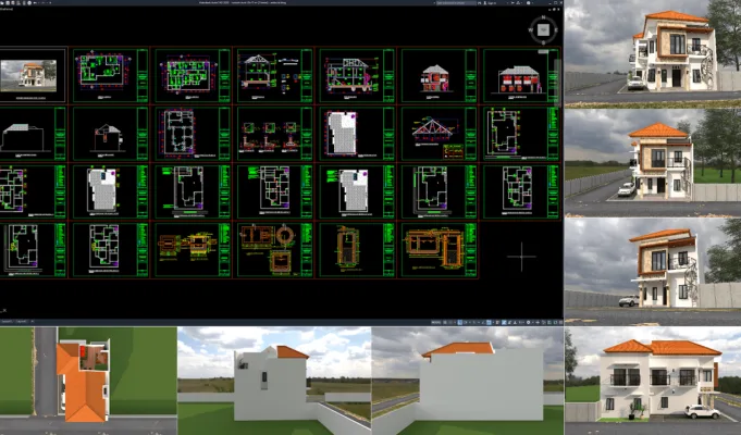 rumah+kost 10x15 m (2 lantai)