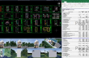 gambar desain rumah 6x14 meter (2 lantai)
