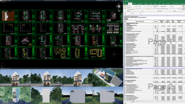 gambar desain rumah 6x14 meter (2 lantai)