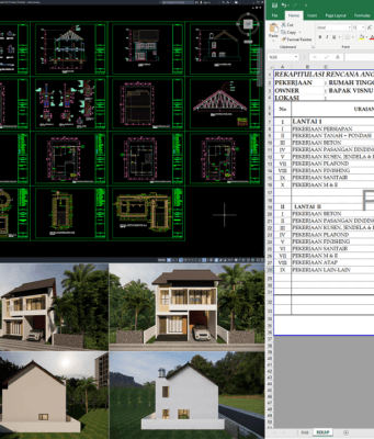rumah 10x14 meter (2 lantai)