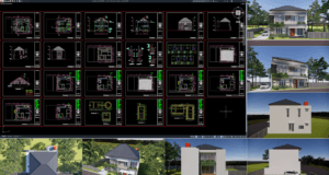 rumah 11x12 meter (2 lantai)