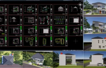 rumah 11x12 meter (2 lantai)