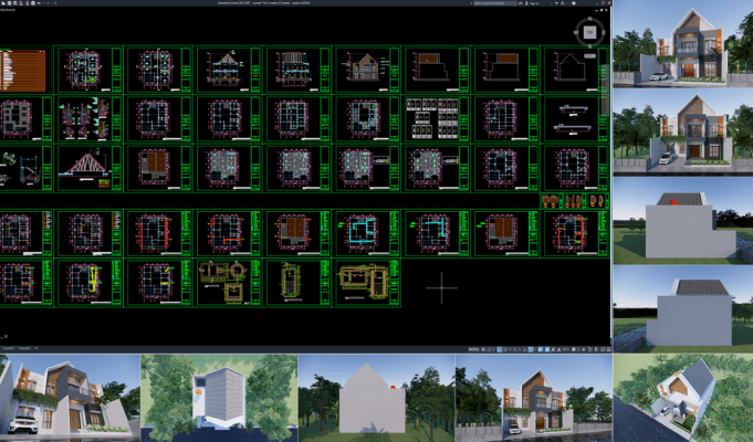 rumah 13x15 meter (2 lantai)
