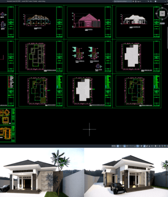 rumah 20x21 meter (1 lantai)