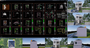 rumah 7,5x12 m (2 lantai)