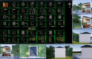 rumah 8,5x13,5 meter (2 lantai)