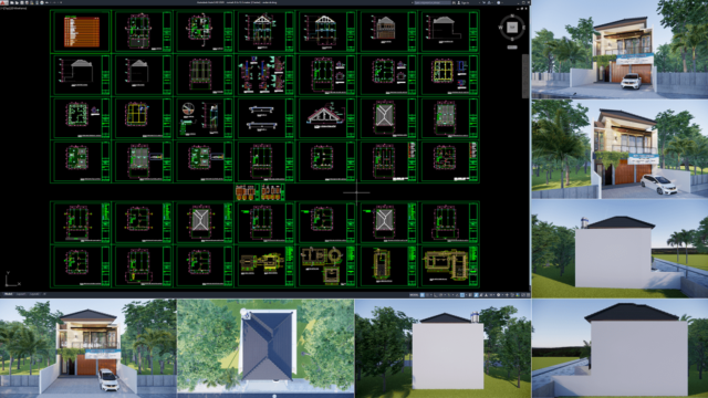 rumah 8,5x13,5 meter (2 lantai)