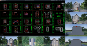 rumah 8x15 m (2 lantai)