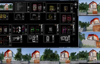rumah 8x15 meter (2 lantai)