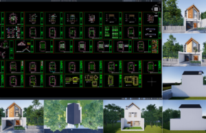 rumah 8x16 meter (2 lantai)