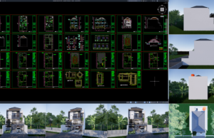 rumah 8x16 meter (2,5 lantai)