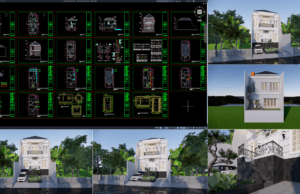 rumah 8x20 meter (2 lantai)