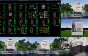rumah 8x20 meter (2 lantai)