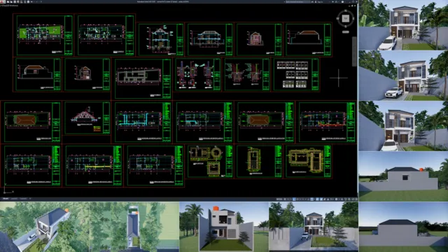 rumah 8x35 meter (2 lantai)