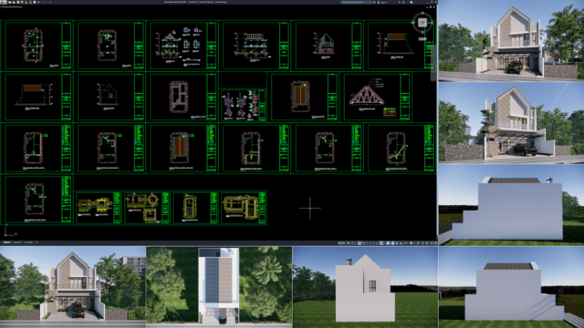 rumah 9x17 meter (2 lantai)