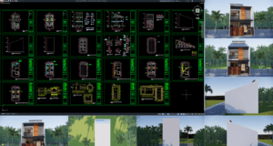 rumah kost 6x12 meter (2 lantai)