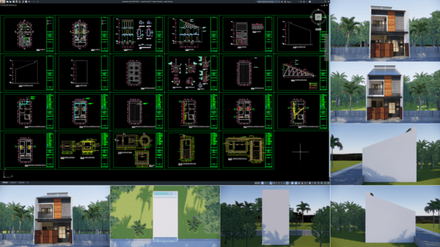 rumah kost 6x12 meter (2 lantai)