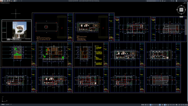 rumah modern futuristik 7,5x20 meter (3 lantai)