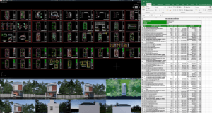 desain gambar rumah 6x14 meter (2 lantai)