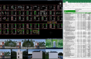desain gambar rumah 6x14 meter (2 lantai)