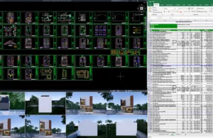 desain gambar rumah 8x15 meter (2 lantai)