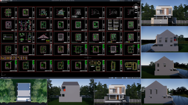 desain rumah 12x15 meter (2 lantai)