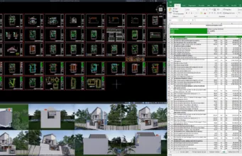 desain rumah 9x15 meter (2 lantai)