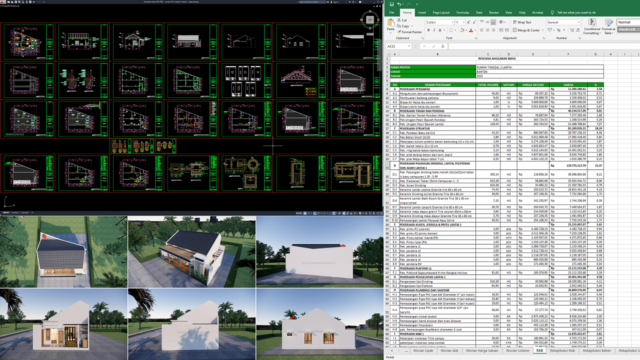 rumah 12x7 meter (1 lantai)