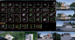rumah 16x11 meter (1,5 lantai)