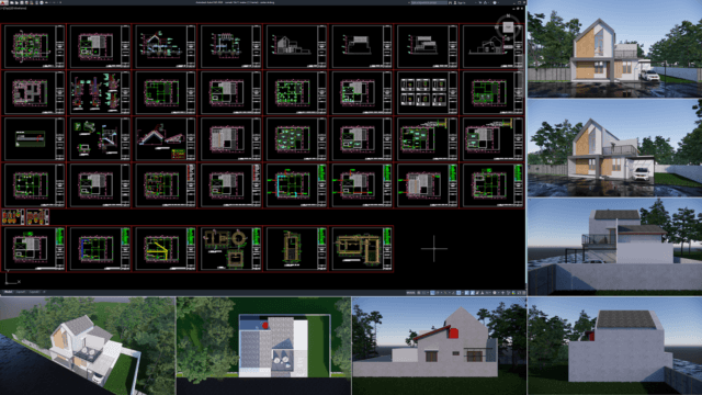 rumah 16x11 meter (1,5 lantai)