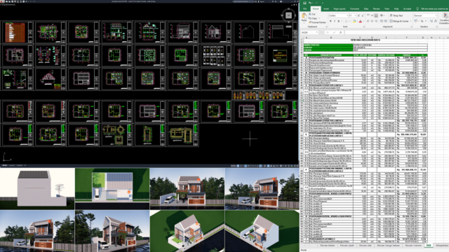 rumah 17x10 meter (2 lantai)