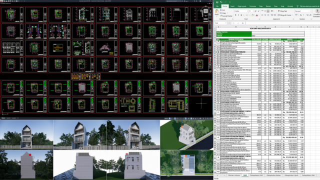 rumah 6,5x10 meter (3 lantai)