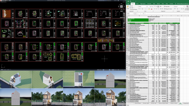 rumah 6x10 meter (2 lantai)