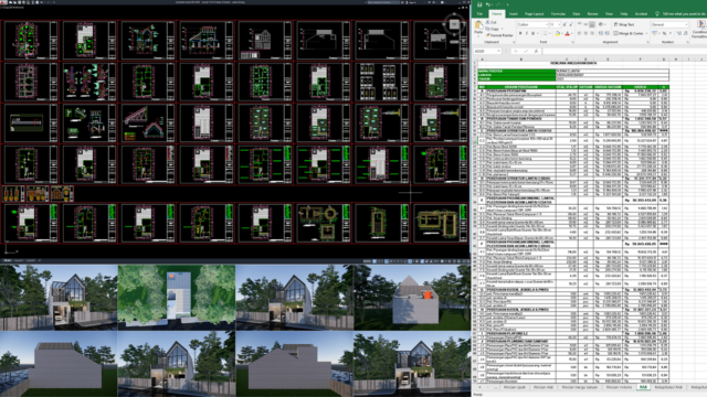 rumah 7,5x15 meter (2 lantai)