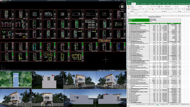 rumah 7,5x20 meter (2 lantai)