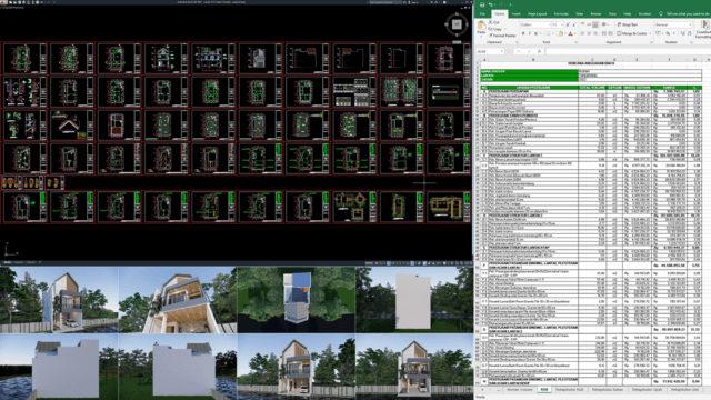 rumah 7x13 meter (3 lantai)